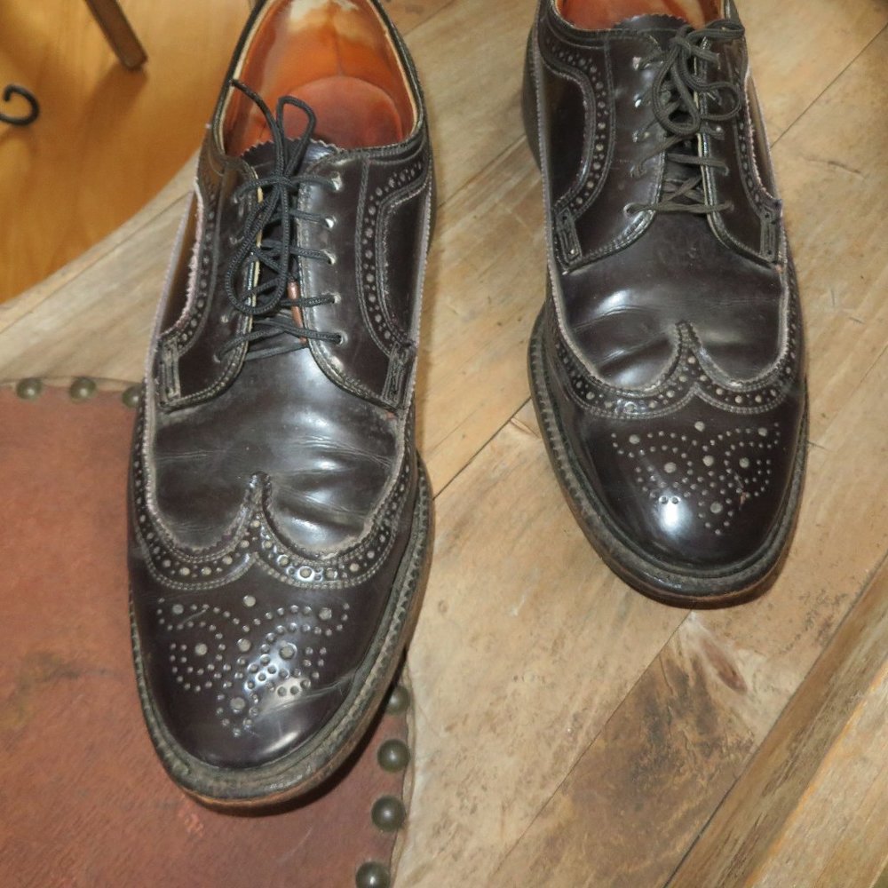 Vintage Men's Knapp Bros Oxford Wingtip Brown Leather Dress Shoes  7D